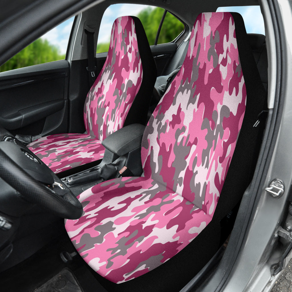 Pink Rose Girly Car Seat Covers Set Front Bucket Seats Car or SUV