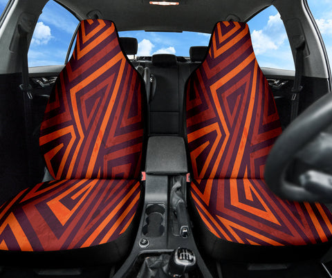 Image of Tribal Ethnic Aztec Car Seat Covers, Boho Chic Bohemian Pattern Front Seat