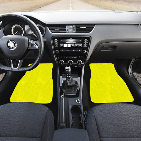 Image of yellow Car Mats Back/Front, Floor Mats Set, Car Accessories