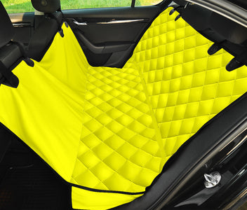 Yellow Abstract Art Car Seat Covers, Backseat Pet Protectors, Bright Vehicle