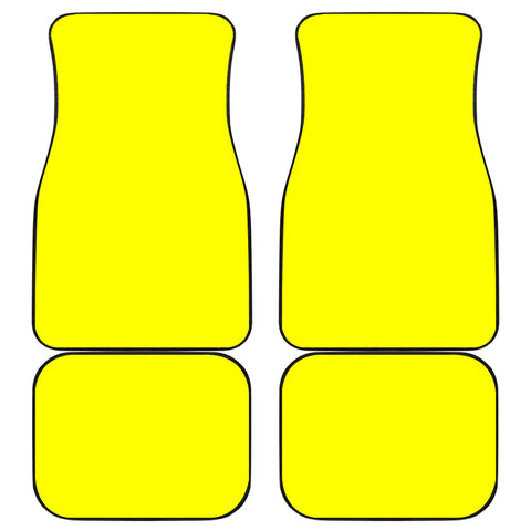 Image of yellow Car Mats Back/Front, Floor Mats Set, Car Accessories