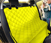 Yellow Abstract Art Car Seat Covers, Backseat Pet Protectors, Bright Vehicle