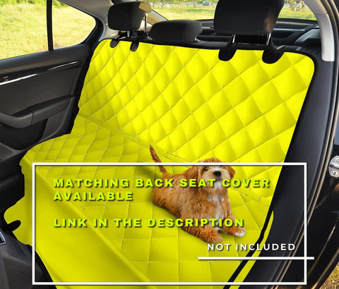 Image of Sunny Yellow Car Seat Covers, Front Seat Protectors, Vibrant Car Accessories,